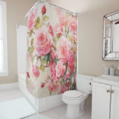 Waterverf Roos Vine Elegantie Douchegordijn (In situ)