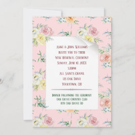 Waterverf Roos Vow Renewal Kaart