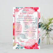 Waterverf roos Wat zit er in je handtas? (Staand voorkant)