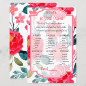 Waterverf roos Wat zit er in je handtas? (Voorkant / Achterkant)