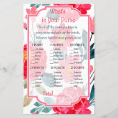 Waterverf roos Wat zit er in je handtas? (Voorkant)