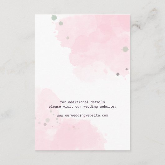 Waterverf roos Weddenschap over begroting Informatiekaartje (Achterkant)