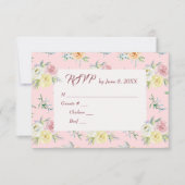 Waterverf Roos Wedding RSVP (Voorkant)