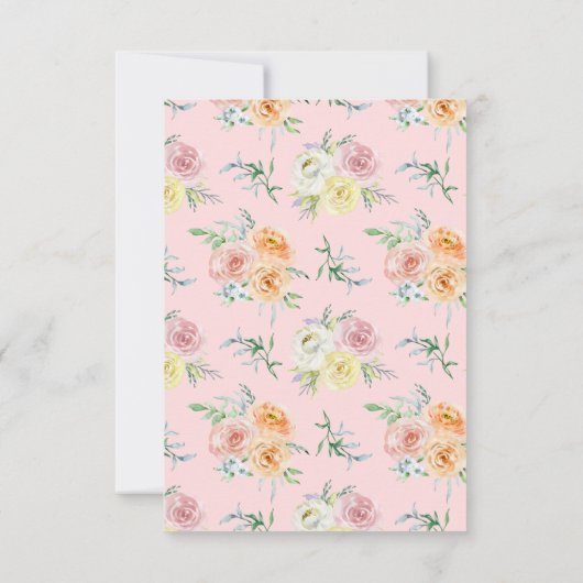 Waterverf Roos Wedding RSVP (Achterkant)