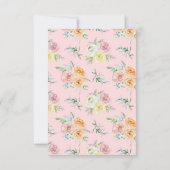 Waterverf Roos Wedding RSVP Kaartje (Achterkant)