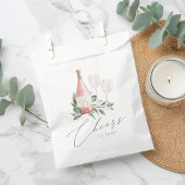 Waterverf Roos Wijn Botanische kaas tot liefde Bedankzakje