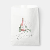 Waterverf Roos Wijn Botanische kaas tot liefde Bedankzakje (Voorkant)