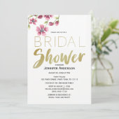 Waterverf Roos Wijn Vrijgezellenfeest Kaart (Staand voorkant)