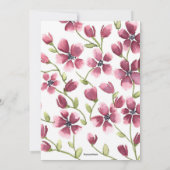 Waterverf Roos Wijn Vrijgezellenfeest Kaart (Achterkant)