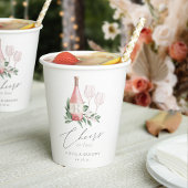 Waterverf Roos Wijnkaas tot liefde Papieren Bekers