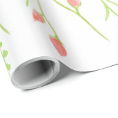 WATERVERF ROOS WRAPPORTEUR CADEAUPAPIER (Rol Hoek)