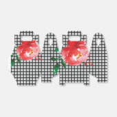 Waterverf Roos Zwart Wit Gingham Geruit Tuimeldak Bedankdoosjes (Uitgevouwen)