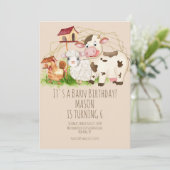 Waterverf Rooster Barn Animals Boerderij Birthday Kaart (Staand voorkant)