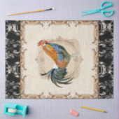 Waterverf Rooster Black  Franse decoupage Tissuepapier (Craft)