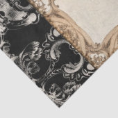 Waterverf Rooster Black  Franse decoupage Tissuepapier (Detail)