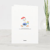 Waterverf Rooster Boerderij Kaart (Achterkant)