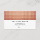 Waterverf Rooster Farmhouse Land Visitekaartje (Achterkant)