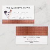 Waterverf Rooster Farmhouse Land Visitekaartje (Voorkant / Achterkant)