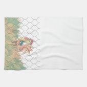 Waterverf Rooster Kitchen Towel Theedoek (Horizontaal)