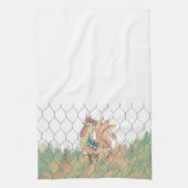 Waterverf Rooster Kitchen Towel Theedoek (Verticaal)