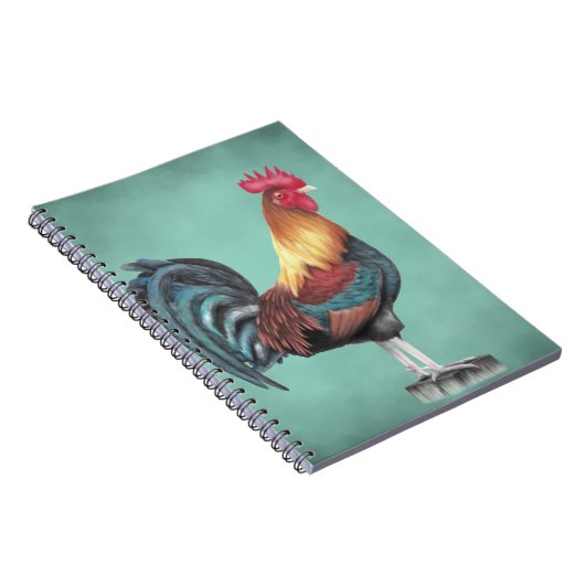 Waterverf Rooster Notitieboek (Rechterzijde)