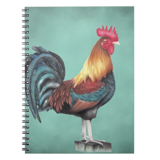 Waterverf Rooster Notitieboek (Voorkant)