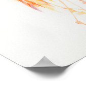 Waterverf Rooster Portrait Golden Rooster Poster (Hoek)