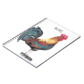 Waterverf Rooster Recipe Notitieboek (Linkerzijde)