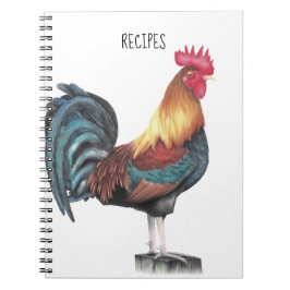 Waterverf Rooster Recipe Notitieboek