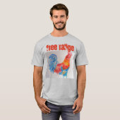 Waterverf Rooster T Shirt vrije uitloop (Voorkant volledig)