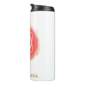 *~ Waterverf Root Chakra Symbol InAttentie Thermosbeker (Geroteerd rechts)