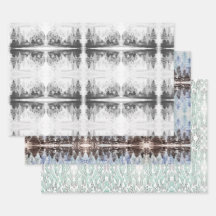 Waterverf Rorschach-effect Verpakkingspapier