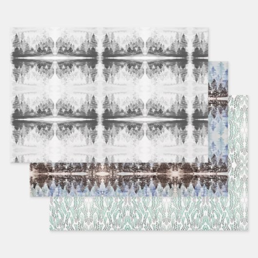 Waterverf Rorschach-effect Verpakkingspapier Inpakpapier Vel (Set)