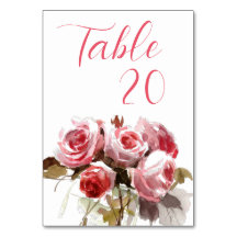 Waterverf Rose Boeket Trouwreceptie