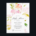 Waterverf Rose bouquet Baby shower Uitnodiging<br><div class="desc">Blush en crème waterverf rozen markeren dit collectie. Volledige trouwsuite hier beschikbaar op https://www.zazzle.com/collections/boho_watercolor_blooms-119684716733349178</div>