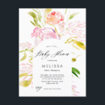 Waterverf Rose bouquet Baby shower Uitnodiging<br><div class="desc">Blush en crème waterverf rozen markeren dit collectie. Volledige trouwsuite hier beschikbaar op https://www.zazzle.com/collections/boho_watercolor_blooms-119684716733349178</div>