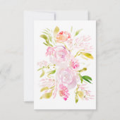 Waterverf Rose Bouquet bespaart de datum Save The Date (Achterkant)
