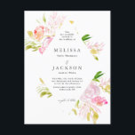 Waterverf Rose Bouquet Diamond Weddenschap Briefkaart<br><div class="desc">Blush en crème waterverf rozen markeren dit collectie. De volledige trouwsuite is te vinden op https://www.zazzle.com/collections/boho_watercolor_blooms-119684716733349178</div>