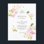 Waterverf Rose Bouquet Diamond Weddenschap Briefkaart<br><div class="desc">Blush en crème waterverf rozen markeren dit collectie. De volledige trouwsuite is te vinden op https://www.zazzle.com/collections/boho_watercolor_blooms-119684716733349178</div>