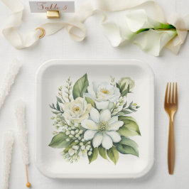 Waterverf Rose Bouquet Papieren Bordje