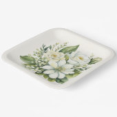 Waterverf Rose Bouquet Papieren Bordje (Gebogen)