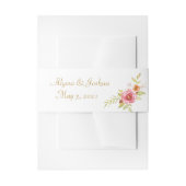 Waterverf Rose Bouquet Uitnodigingen Wikkel (Voorkant Voorbeeld)