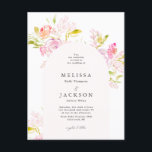 Waterverf Rose bouquet Wedding Invitation Arch Briefkaart<br><div class="desc">Blush en crème waterverf rozen markeren dit collectie. De volledige trouwsuite is te vinden op https://www.zazzle.com/collections/boho_watercolor_blooms-119684716733349178</div>