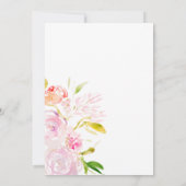 Waterverf Rose bouquet Wedding Invitation Kaart (Achterkant)