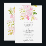 Waterverf Rose bouquet Wedding Invitation Kaart<br><div class="desc">Blush en crème waterverf rozen markeren dit collectie. De volledige trouwsuite is te vinden op https://www.zazzle.com/collections/boho_watercolor_blooms-119684716733349178</div>