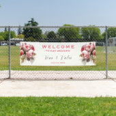 Waterverf Rose Bouquet Wedding Spandoek (Insitu)