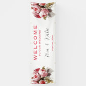 Waterverf Rose Bouquet Wedding Spandoek (Verticaal)