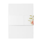 Waterverf Rose Bouquet Wedding Uitnodigingen Wikkel (Achterkant Voorbeeld)