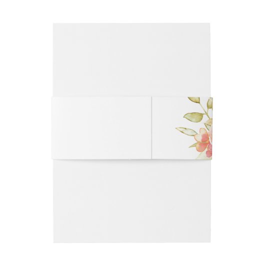 Waterverf Rose Bouquet Wedding Uitnodigingen Wikkel (Achterkant Voorbeeld)