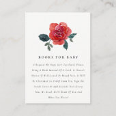 WATERVERF ROSE FLORA BOOK VERZOEK BABY SHOWER INFORMATIEKAARTJE (Voorkant)